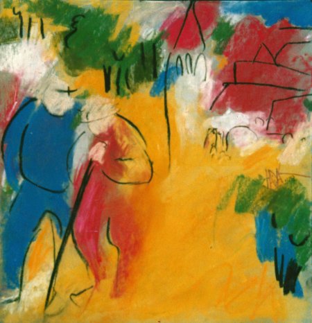 Kleiner ratsch, Pastelll, 40x30cm, petit entretien